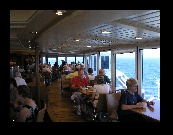 This was the breakfast scene in the "Sports Bar" on the aft end of the ship the next morning